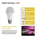LED žiarovka EMOS ZQW515R GoSmart WIFI A65 / E27 / 11 W (75 W) / 1 050 lm / RGB / stmievateľná