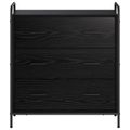 vidaXL Servírovacia skriňa Čierny dub 97 x 33 x 81 cm Kompozitné drevo