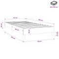 vidaXL Posteľný rám s boxspringom tmavohnedá 90x190 cm látka