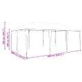 vidaXL Párty stan Zelená 600 x 400 x 266 cm Polyetylén a oceľ