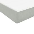 vidaXL Posteľný rám boxsping s matracom bledosivý 90x220 cm zamat