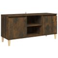 vidaXL TV stolík nohy z dreva farba dubu sonoma 103,5x35x50 cm