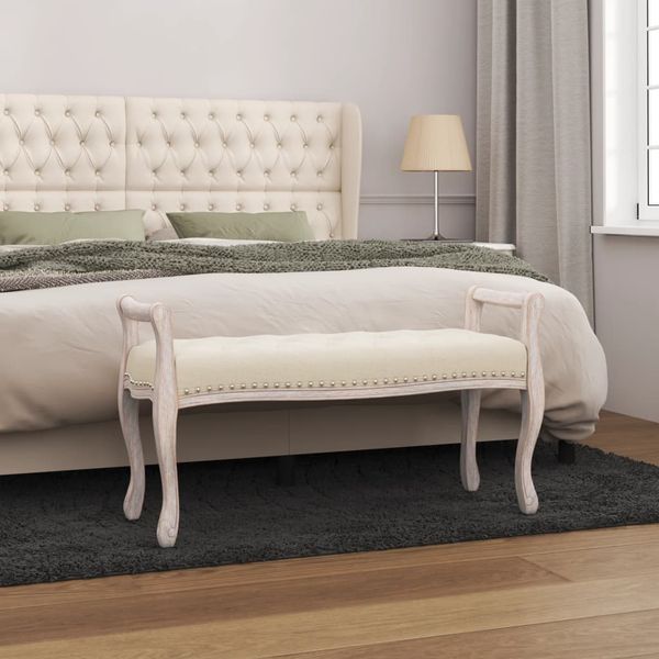 vidaXL Lavička 110x45x60 cm, ľan