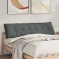 vidaXL Poduška na chrbát Tmavo šedá 180 x 19 x 50 cm látka