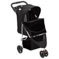 vidaXL Skladací kočík pre psa čierny 80x46x98 cm oxfordská tkanina