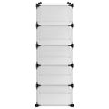 vidaXL Stojan na topánky priehľadný 84x32x88,5 cm PP