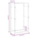 vidaXL Stojan na krbové drevo 50x28x94 cm nehrdzavejúca oceľ