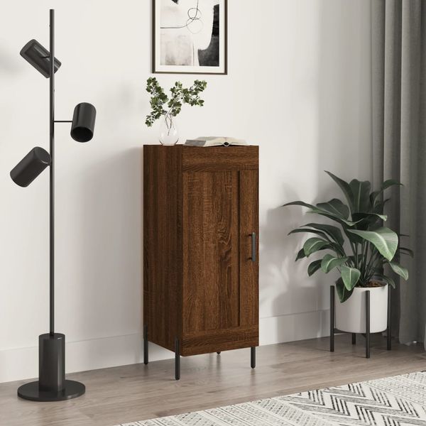 vidaXL Komoda hnedý dub 34,5x34x90 cm spracované drevo