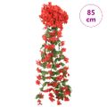vidaXL Kvetinové girlandy 3 ks, červené 85 cm