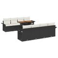 vidaXL Súprava záhradných pohoviek 9 ks Čierna Poly ratan