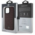 Puzdro Mercedes pre iPhone 16 Pro Max 6,9" MEHCP16X23RWRSR Hardcase MB Waves Koža červená