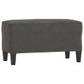 vidaXL Lavička tmavosivá 70x35x41 cm zamat