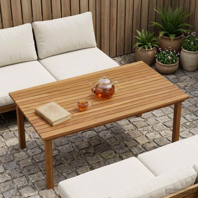 vidaXL Vrchná doska 110 x 55 x 3,5 cm Obdĺžnikový Husté teakové drevo