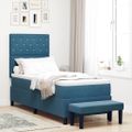 vidaXL Posteľ s pružinovým rámom Tmavo modrá 200 x 80 cm Zamat