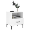 vidaXL Nočné stolíky 2 ks biele 40x35x47,5 cm kompozitné drevo