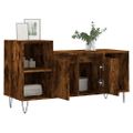 vidaXL TV skrinka dymový dub 100x35x55 cm spracované drevo