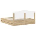vidaXL Rám postele Sonoma dub 200 x 200 cm Inžinierske drevo
