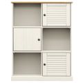 vidaXL Knižnica VIGO biela 90x35x114,5 cm masívna borovica