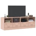 vidaXL TV skrinky 2 ks ružové 67x39x44 cm oceľ