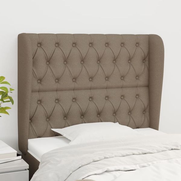 vidaXL Čelo postele so záhybmi sivohnedé 103x23x118/128 cm látka