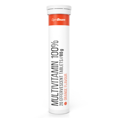 Multivitamín 100% šumivý - GymBeam, 20 tab.
