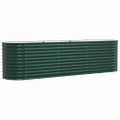 vidaXL Zvýšený záhon Zelená 320 x 80 x 81 cm Oceľ