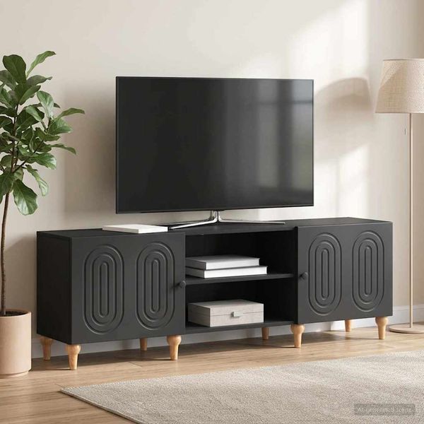 vidaXL TV skrinka Čierna 150 x 31 x 50 cm Kompozitné drevo