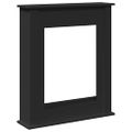vidaXL Obloženie krbu čierne 75x20x87,5 cm kompozitné drevo