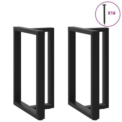 vidaXL Nohy barového stola v tvare T, 2 ks, čierne, 60x35x(90-91) cm, oceľové