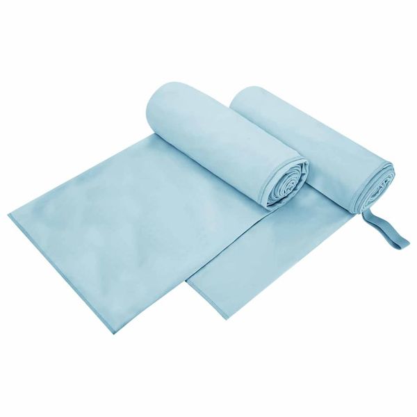 vidaXL Športové uteráky 2 pcs Modrá 200 x 100 cm Polyester a polyamid