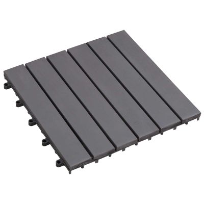 vidaXL Dlažba na terasu 30 pcs Sivá 30 x 30 cm Akáciové tvrdé drevo