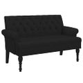 vidaXL Lavica s operadlom čierna 120x62x75,5 cm látka