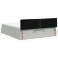 vidaXL Ottoman posteľ s matracom a LED Svetlosivá 140 x 190 cm Zamat