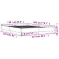 vidaXL Posteľný rám betónový sivý 120x200 cm kompozitné drevo