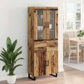 vidaXL Highboard 2 ks Staré drevo 69,5 x 34 x 180 cm Kompozitné drevo