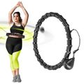 Sada čiernej masážnej Hula Hoop so závažím HMS HHW11 a zoštíhľujúceho bedrového pásu HMS BR163 PLUS SIZE