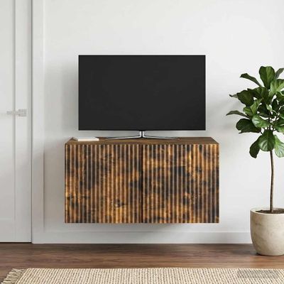 vidaXL Nástenná TV skrinka 59,5 x 41 x 30 cm Dymový dub