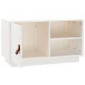 vidaXL TV skrinka biela 70x34x40 cm borovicový masív