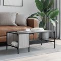 vidaXL Konferenčný stolík s regálom sivý sonoma 100x51x40cm komp.drevo