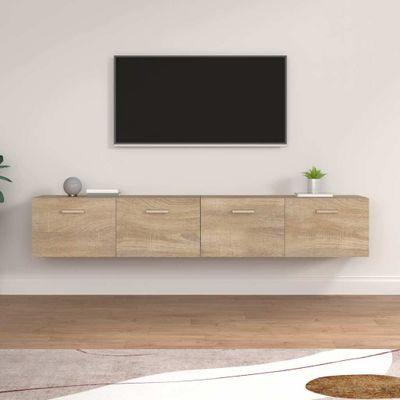 vidaXL Nástenné skrinky 2 ks dub sonoma 100x36,5x35 cm sprac. drevo