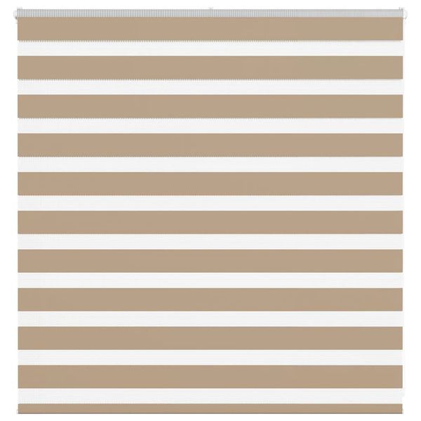 vidaXL Zebrová roleta pieskovo hnedá 145x100 cm šírka látky 140,9 cm polyester
