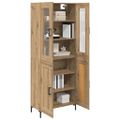 vidaXL Highboard 2 ks Remeselný dub 69,5 x 34 x 180 cm