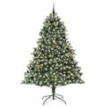 vidaXL Umelý vianočný stromček Zelená 240 cm PVC, plast a oceľ