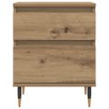 vidaXL Nočné stolíky 2 ks dub artisan 40x35x50 cm kompozitné drevo