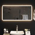 vidaXL Zrkadlo do kúpeľne s LED Priehľadná 100 x 50 cm tvrdené sklo