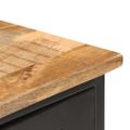 vidaXL Komoda 110x30x65 cm surový mangovníkový masív a oceľ