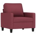 vidaXL Kreslo s podnožkou vínovo-červené 60 cm látka