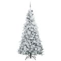 vidaXL Umelý Sklápací Vianočný Stromček Biela 240 cm PE a PVC