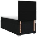 vidaXL LED boxspring posteľ s matracom Čierna 90 x 190 cm Látka