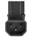 Nedis CEGB1190BK - Rozšíření Plug | IEC-320-C13 | IEC-320-C14 | Úhlový 90° | Poniklované | PVC | Černá | Adaptér, napájecí, úhlový, 90°, 250V, z IEC-320-C14 (M) na IEC-320-C13 (F), cerný